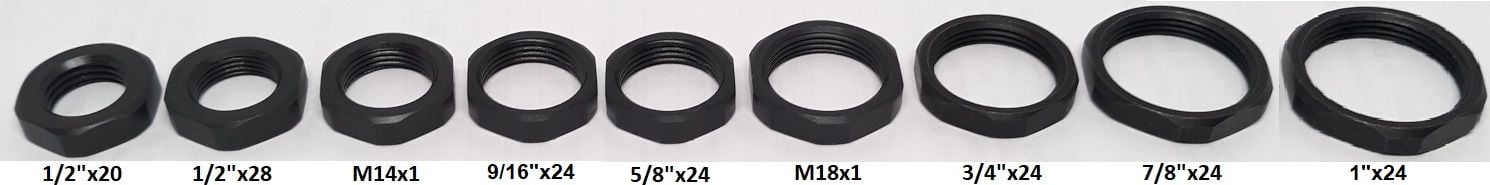 Muzzle Brake Jam Nuts Half Nuts Steel Black