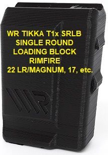 Tikka T1x Single Round Loading Block single shot sled magazine allows 1 shot at a time ensuring no damage to the loaded round