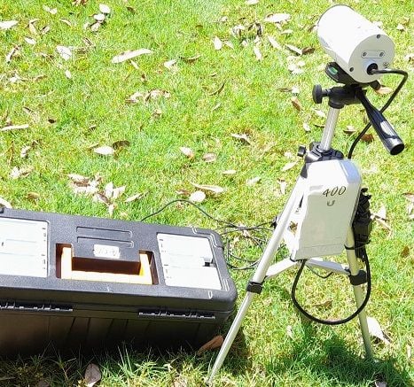 WR ELR remote target cam kit complete in box with power unit on tripod
