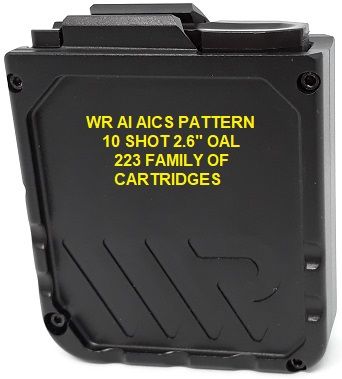 AICS Waters Rifleman Magazine 223 10 Round 2.6" OAL